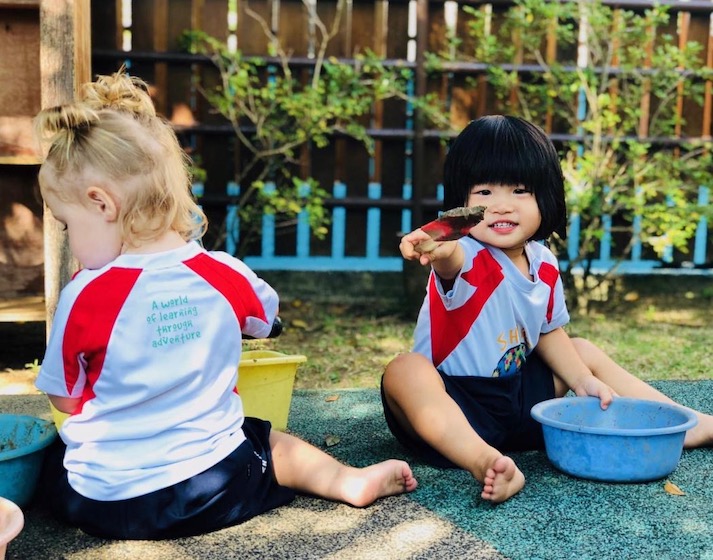 nature play at Shaws Preschool