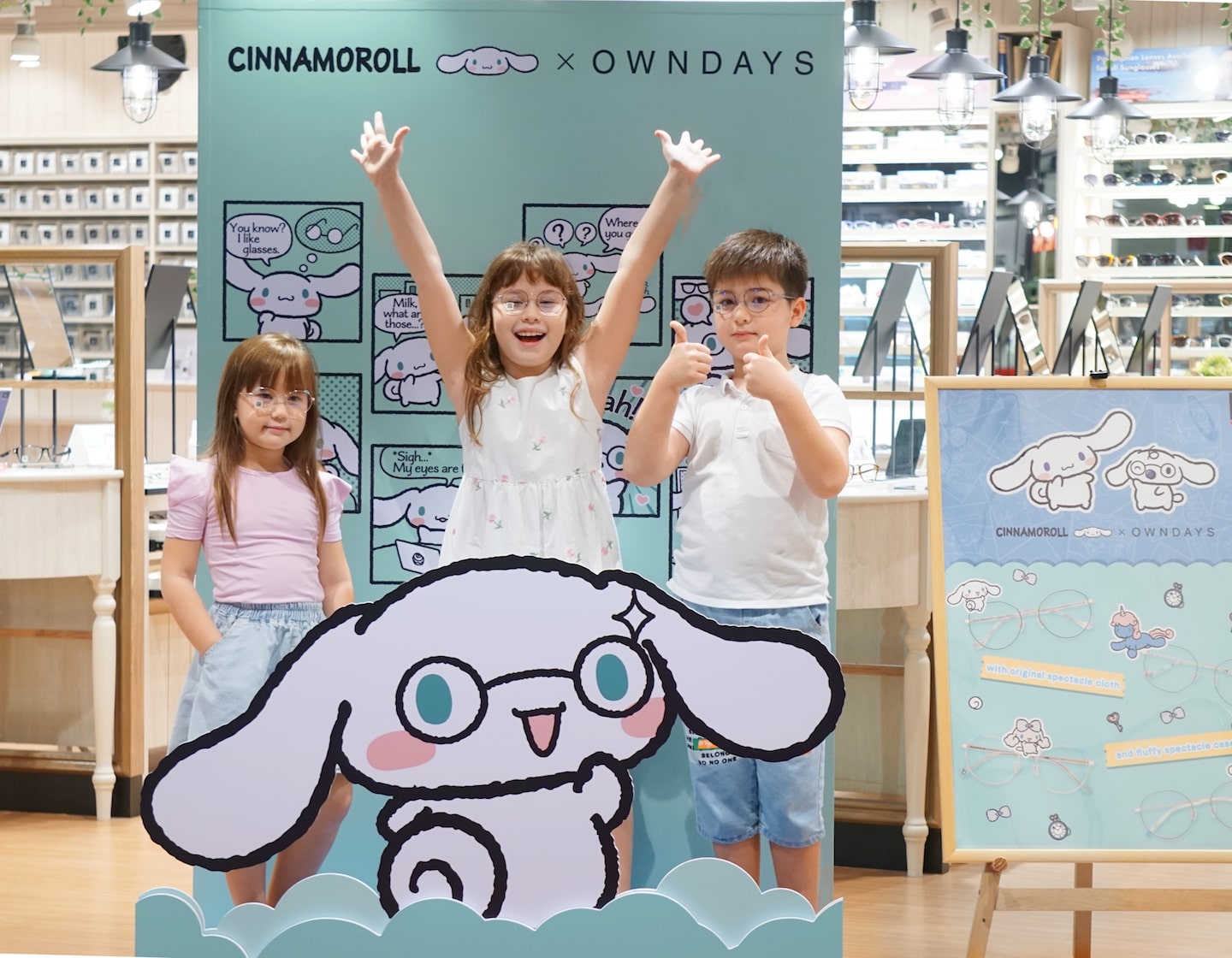 cinnamoroll x owndays kids glasses