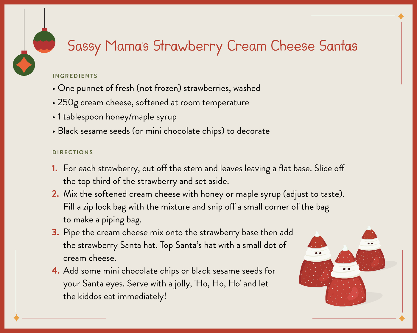 Amazon Fresh - Sassy Mama’s Strawberry Cream Cheese Santas