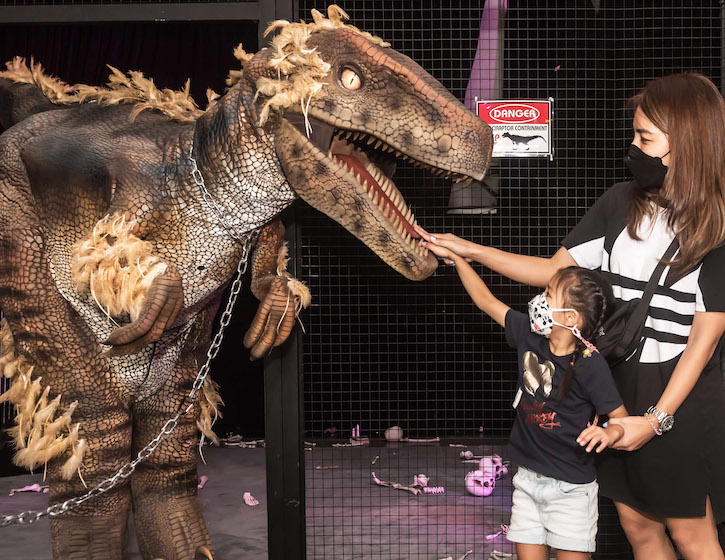 A dinosaur theme park for families