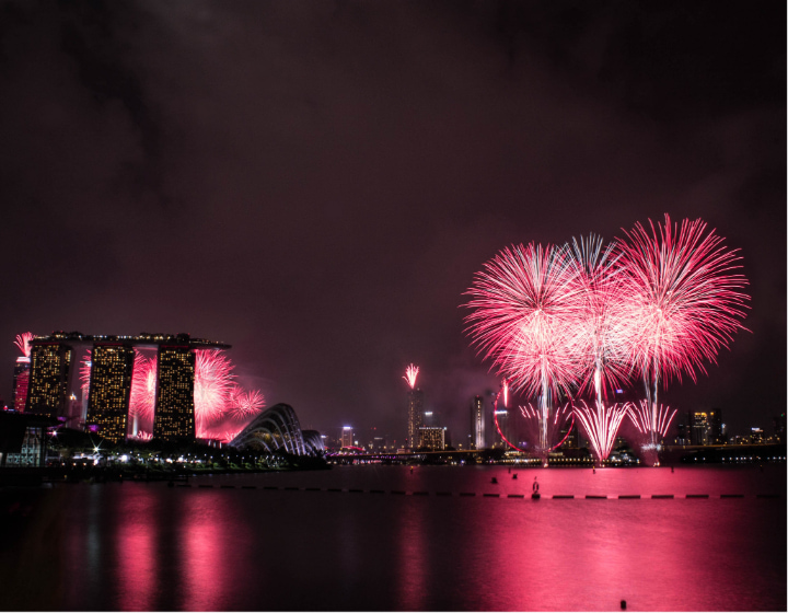 fireworks 2022 singapore - marina barrage