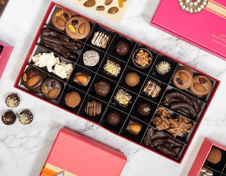 best chocolates in Singapore anjalichocolat luxury chocolates in a box