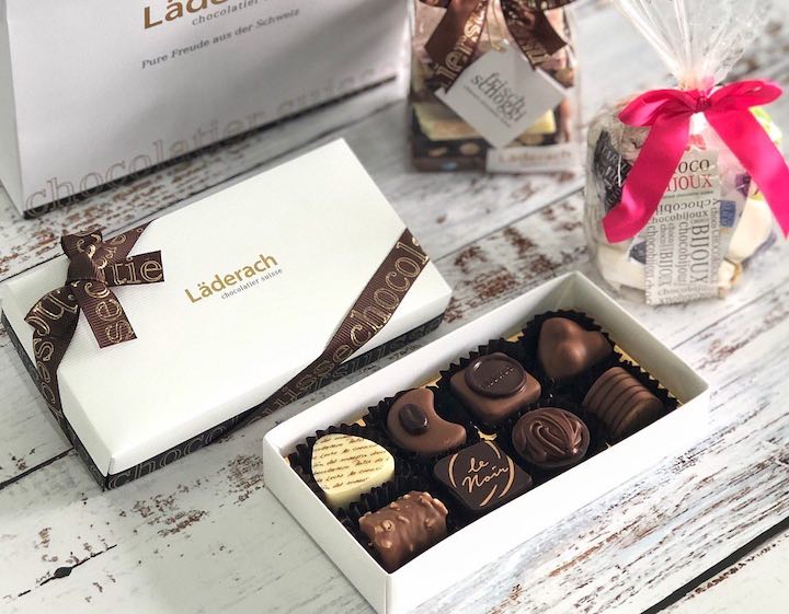 best chocolate in Singapore laderach valentine's day chocolates in a box