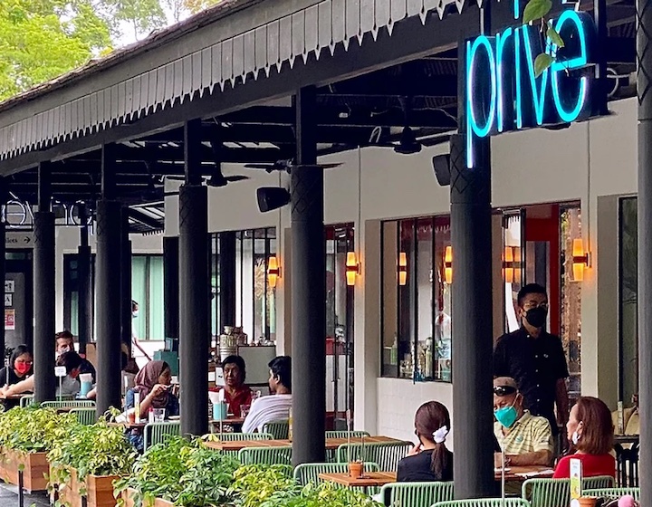 alfresco dining singapore outdoor dining prive botanic gardens