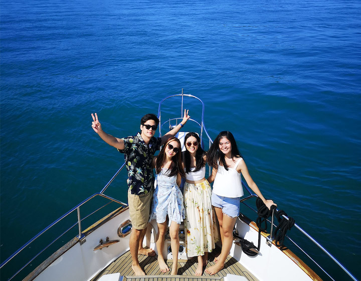 yacht rental singapore marina at keppel bay friends on a yacht at sea