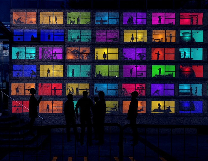 i Light Singapore 2022 - Alone Together by Singaporean artist Ping Lim and Ian Grossberg