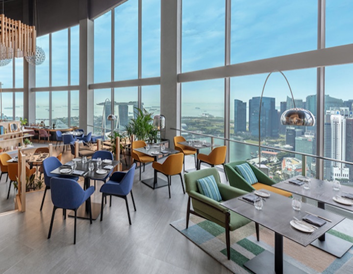 rooftop bars in singapore - SKAI restaurant and bar on 70th floor