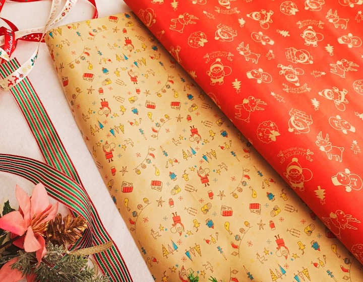 Christmas wrapping paper Singapore - Daiso