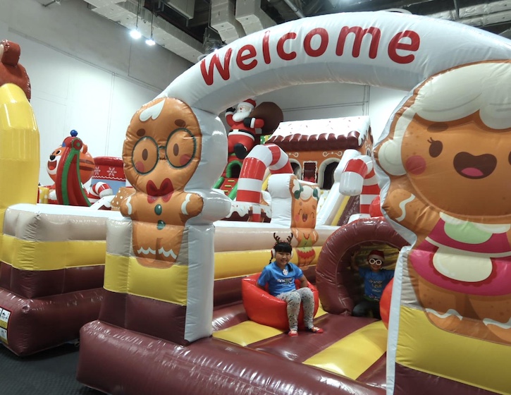 Jumptopia: Festive Village: Indoor 'Snow', Bouncy Castles & Bell’s Gingerbread House