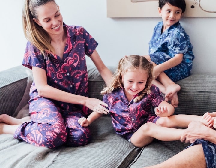 bochechas kids fashion mother daughter father son matching christmas pyjamas