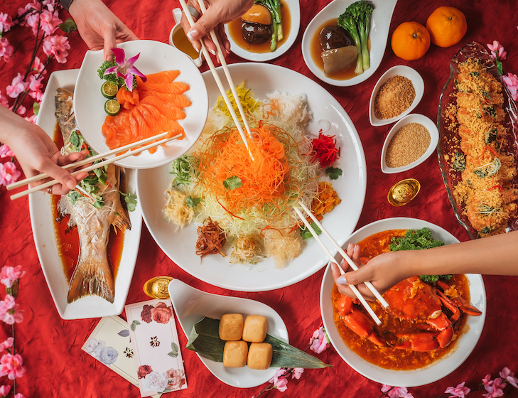 reunion dinner singapore at Sofitel sentosa steamboat prosperity yu sheng