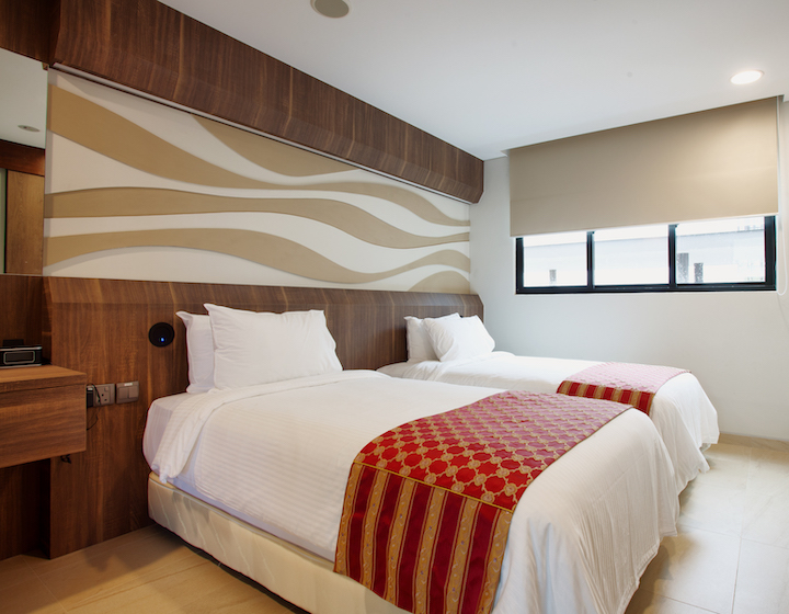 chalet staycation at csc changi bedroom