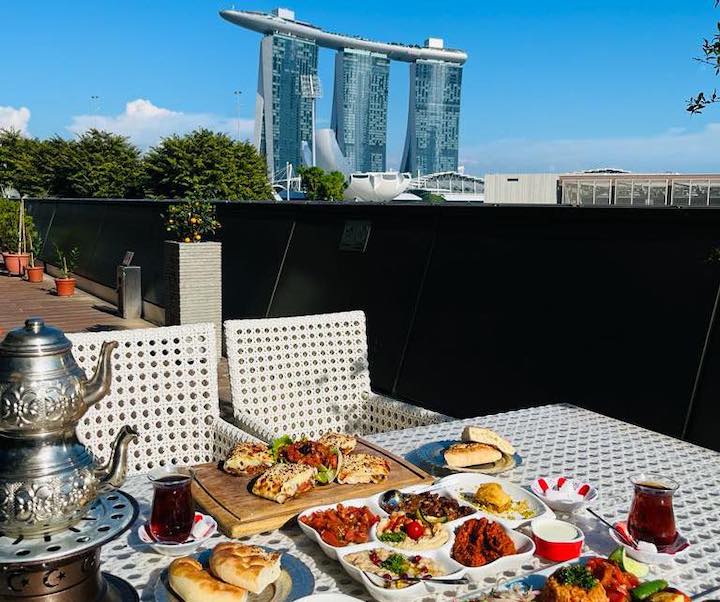 rooftop bar Singapore: halal rooftop restaurant sofra turkish cafe