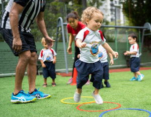 Shaws Preschool Kids Playing Outdoors