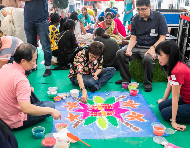 Pongal 2023 Singapore - Kolam Activity