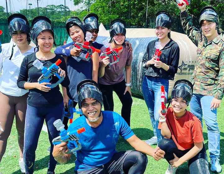 fun team bonding activities in Singapore Gell Ball 