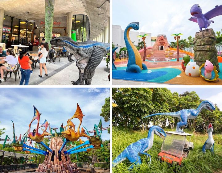 A dinosaur theme park for families