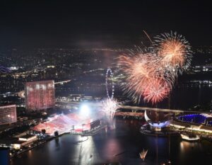 ndp tickets ndp fireworks ndp 2023 singapore night aerial view