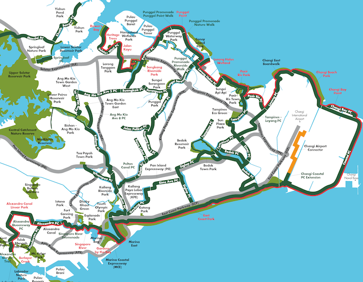 changi bay point park connector round island route changi cycilng