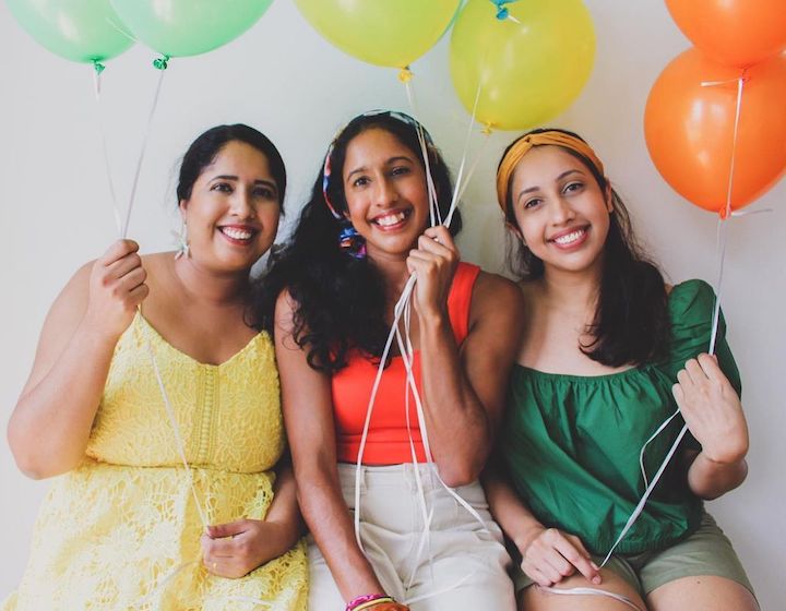 Shanti Pereira with Sisters