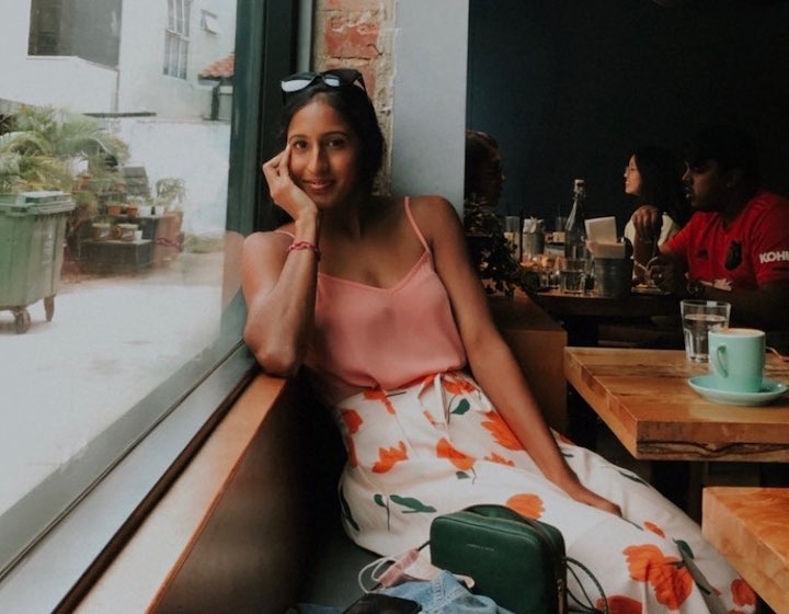 Shanti Pereira at a Coffee Shop