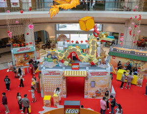 Suntec City in a LEGO Longevity Dragon Wisdom Quest and Exclusive Promos this LNY!