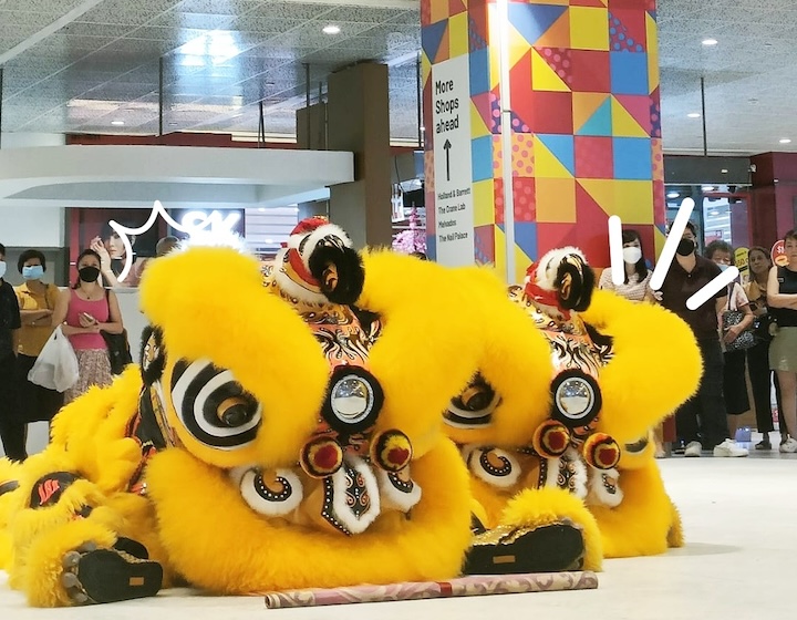 chinese new year events 2024 - lion dance at AMK Hub