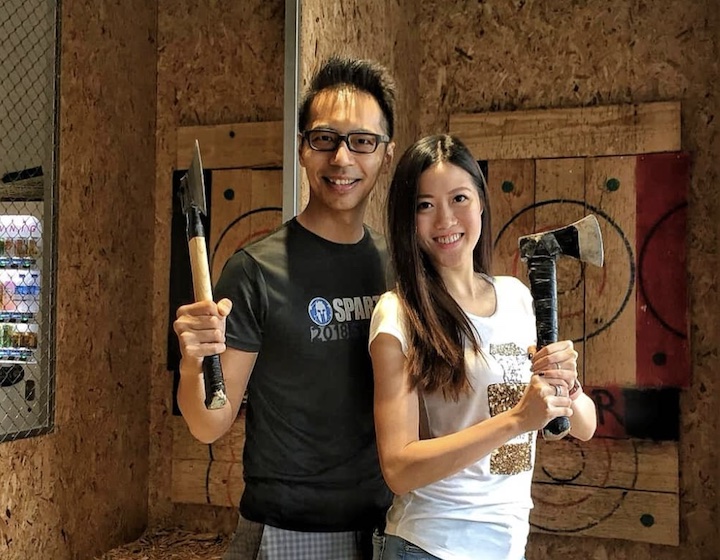 date ideas singapore - axe throwing 
