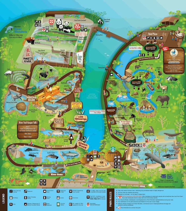 river wonders map - river safari - river wonders map