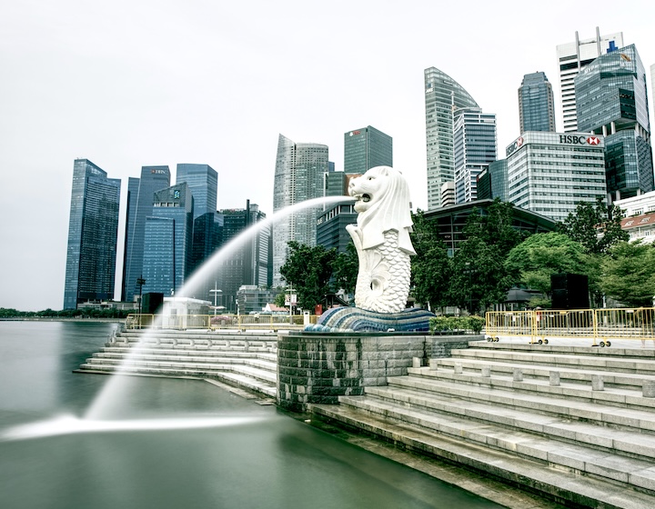 merlion park singapore merlion statue waterfront