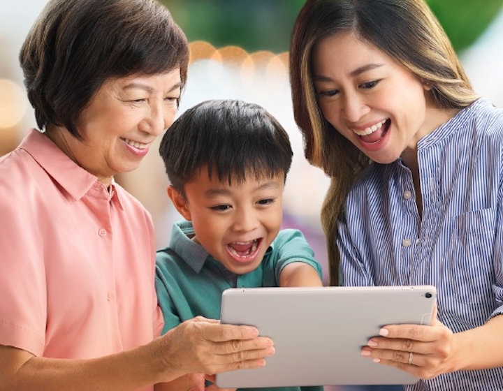 imda digital for life singapore - mother, grandma and son