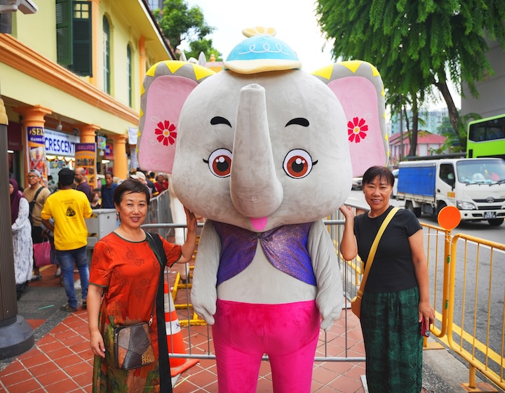 deepavali events singapore 2024 - parade of tekka raja mascot