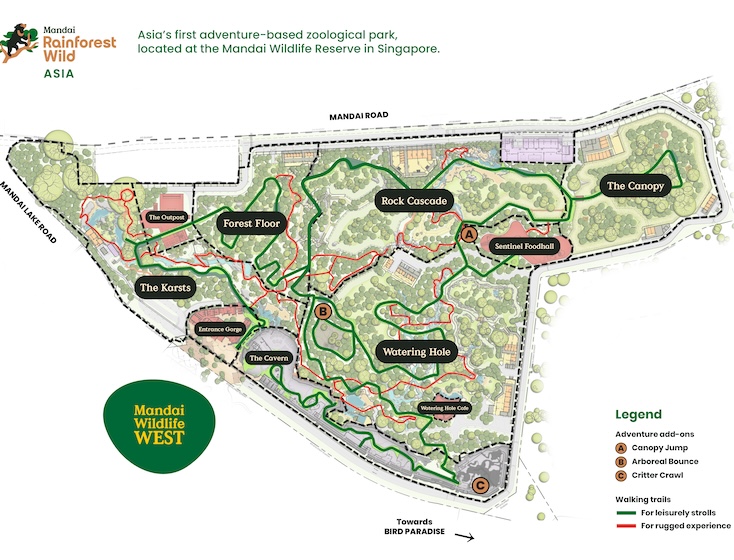 rainforest wild asia map