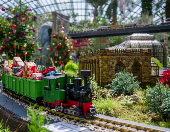 Things to do this weekend with kids in Singapore - kids events - Christmas Train Show at Flower Dome, Gardens by the Bay