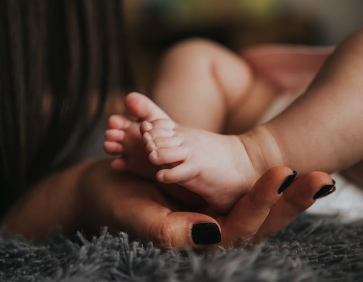 Teen pregnancy - baby feet