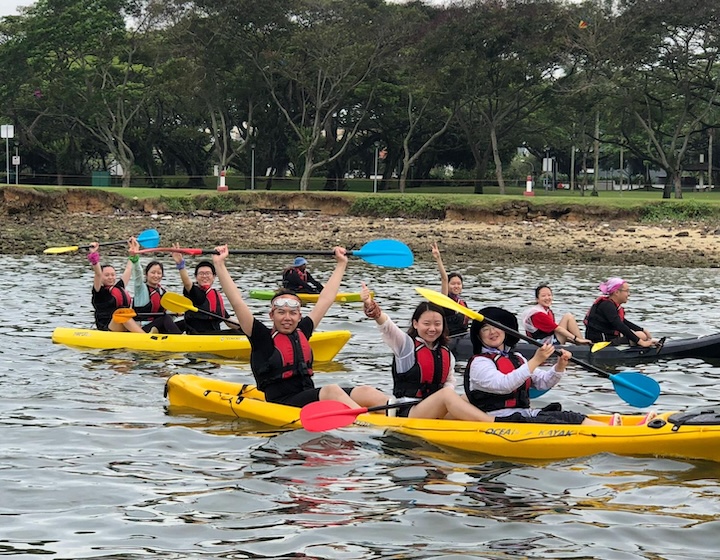 team bonding activities singapore - kayaking with serendipET