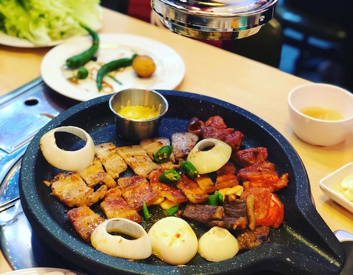 vegetarian korean bbq options at maru korean bbq buffet in singapore