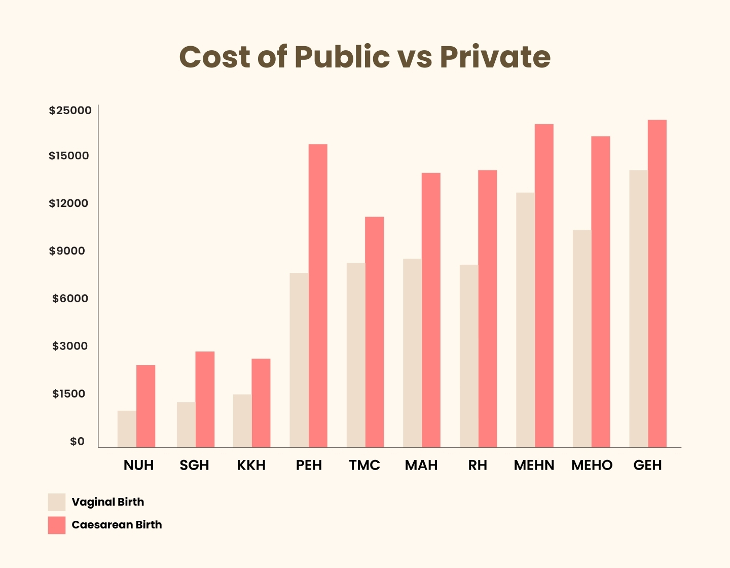 cost of giving birth - pregnancy cost - delivery cost infographic