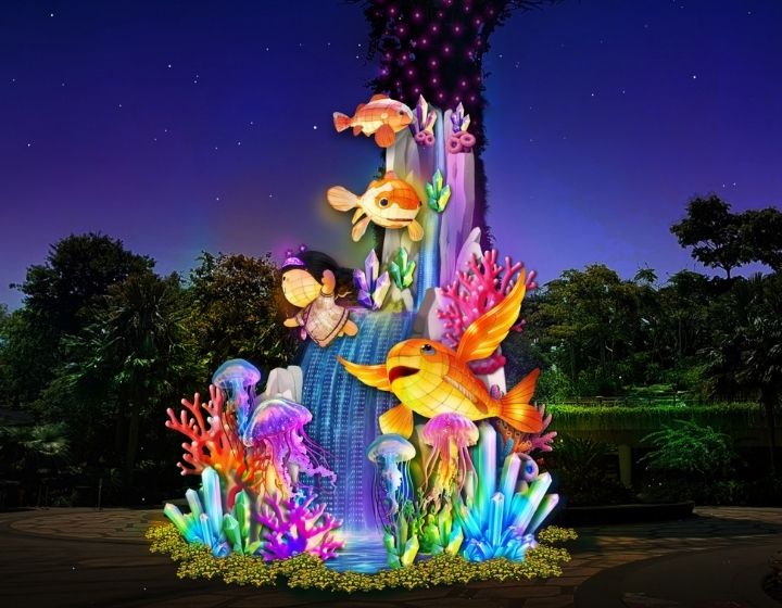gardens by the bay mid autumn festival light-up