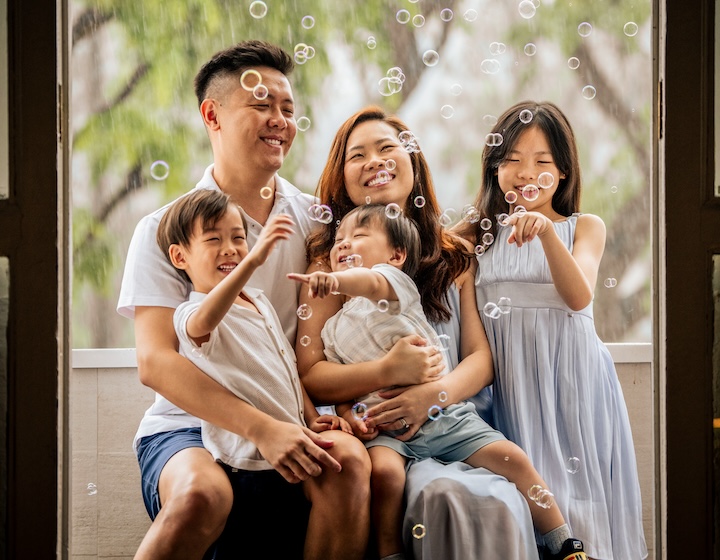 family photoshoot singapore - white room studio