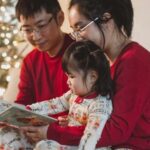 christmas pyjamas - burt's bees baby - matching pyjamas