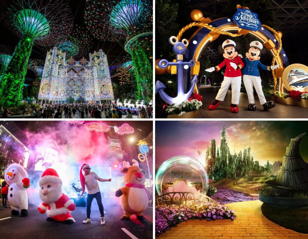 christmas events in singapore - gardens by the bay, jewel changi airport, mickey & minnie mouse, orchard road countdown