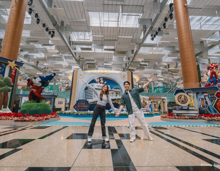 character meet and greets in singapore and free mall shows - disney at changi festive village