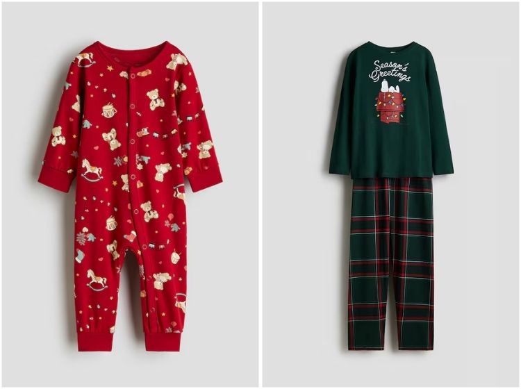 christmas pyjamas - h&m - printed christmas pyjamas