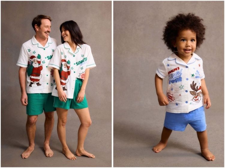 christmas pyjamas - cotton on - woven pyjamas - christmas print