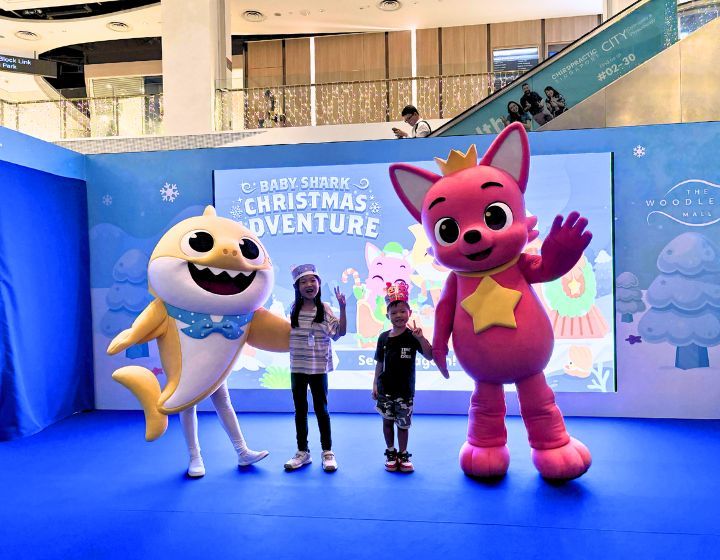 christmas events in Singapore - woodleigh mall baby shark pinkfong