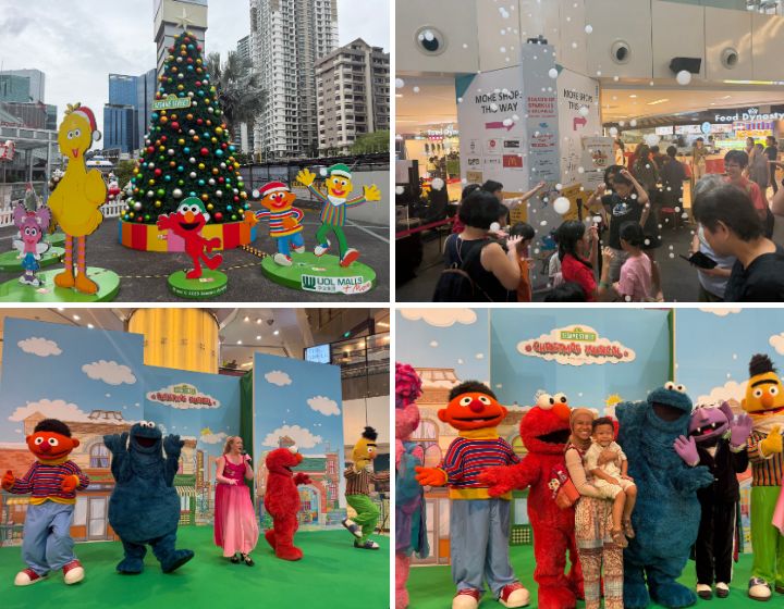 christmas mall show - meet & greet - sesame street - performance- christmas