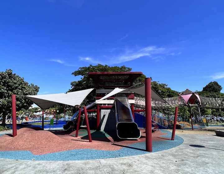 marine cove playground - slides - lighthouse play structure