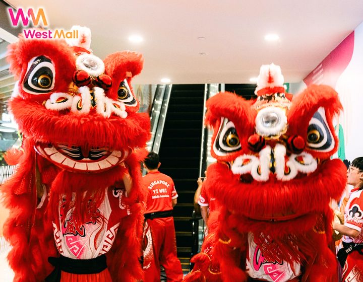 cny activities in singapore - west mall lion dance performance free