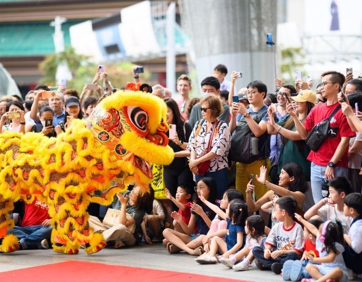 cny events and activities singapore - frasers property malls lion dance and dragon dance performance dates